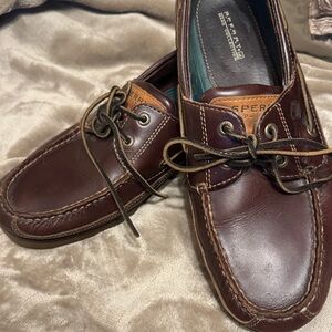 Sperry Men's Dark Brown Leather Boat Shoes